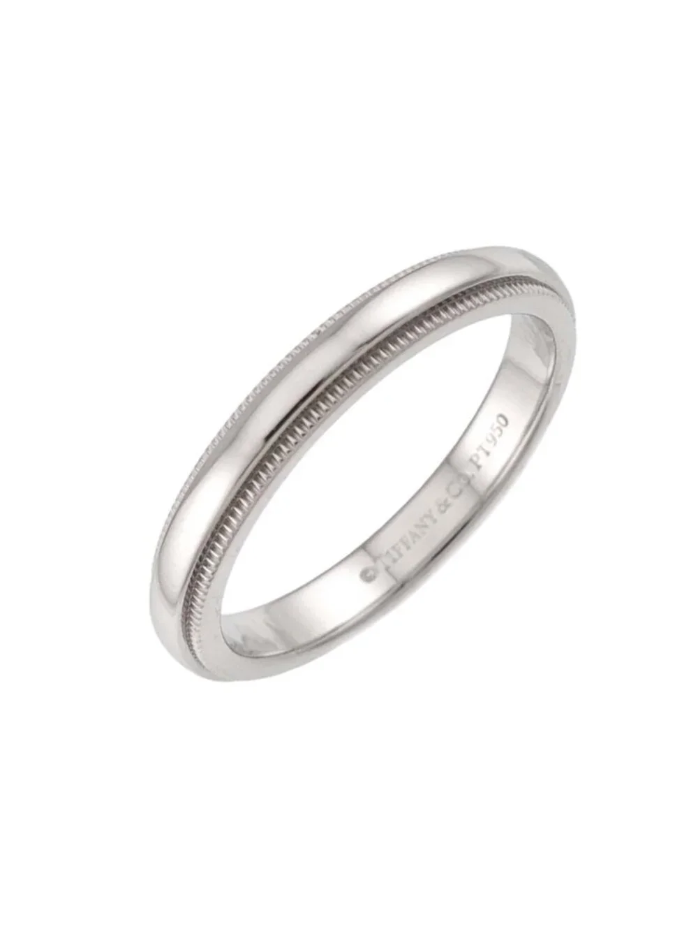 Tiffany & Co Milgrain Ring Width Pt Platinum Together